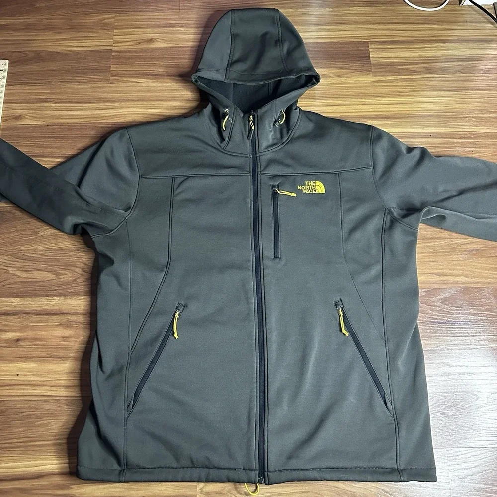 North Face Momentum Hoodie Mens XXL Gray Full Zip Scuba Outdoor Performance